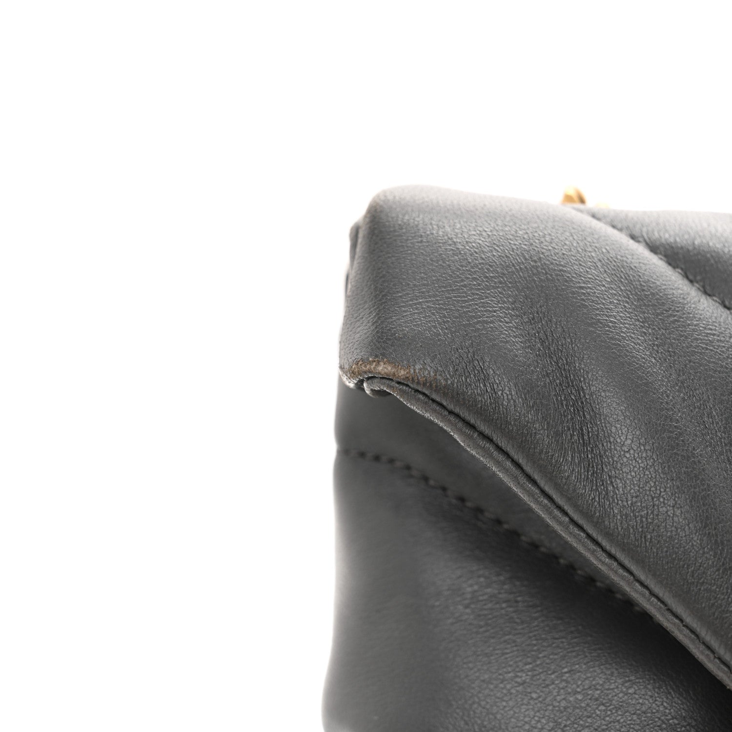 Saint Laurent Lambskin Quilted Toy Loulou Puffer Monogram Chain Satchel Storm 11 of 12