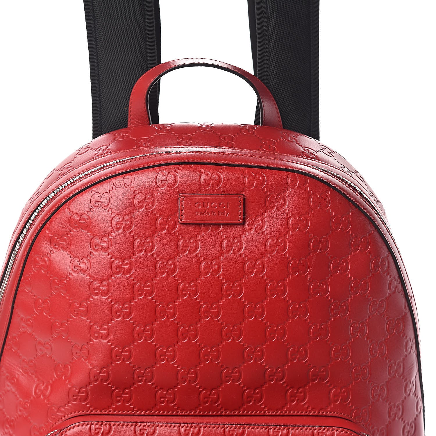 Gucci Guccissima Signature Day Backpack Hibiscus Red 7 of 9