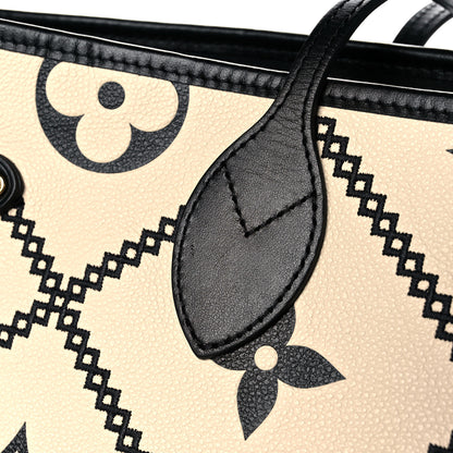 Louis Vuitton Empreinte Monogram Giant Broderies Neverfull MM Cream Black 10 of 10