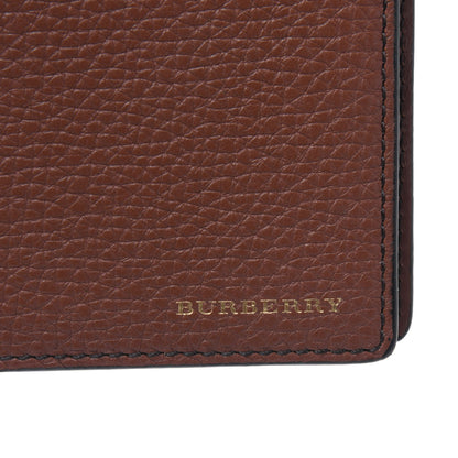 Burberry Grainy Calfskin House Check Vertical Wallet Tan 7 of 9