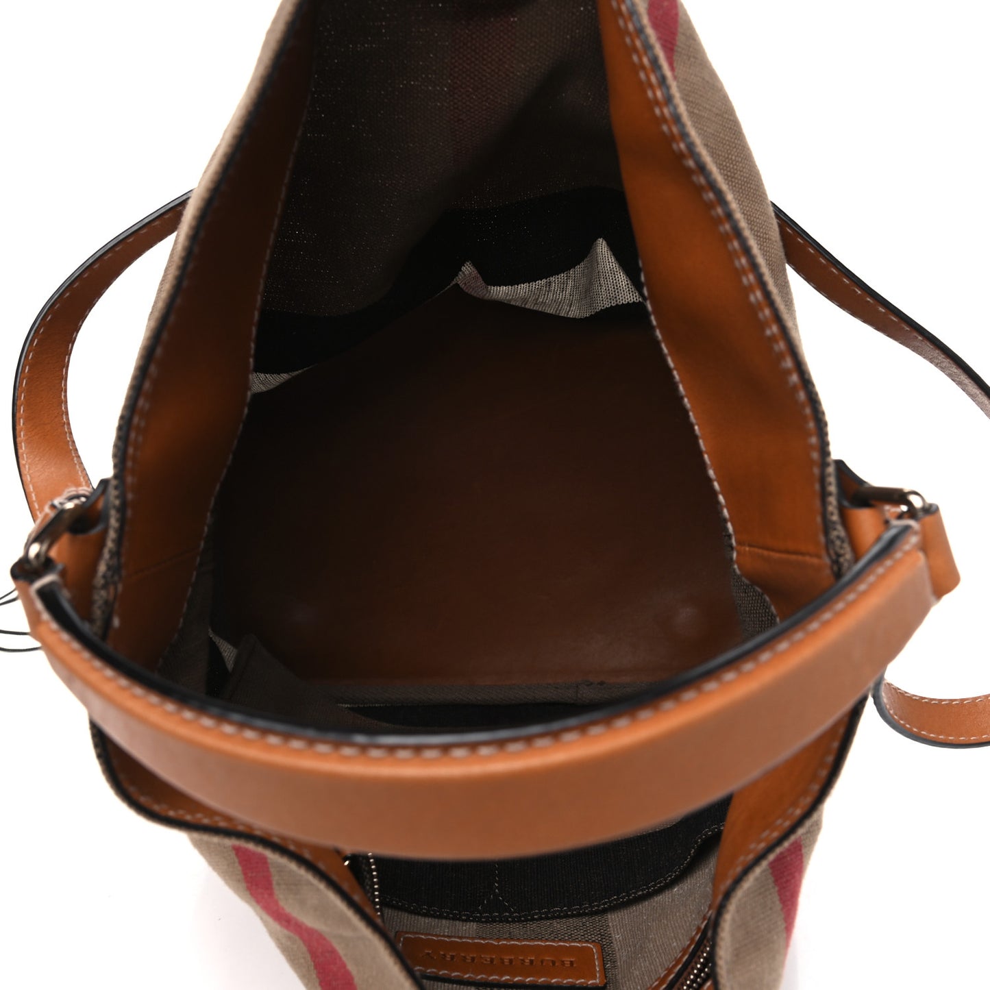 Canvas Mega Check Medium Ashby Hobo Saddle Brown