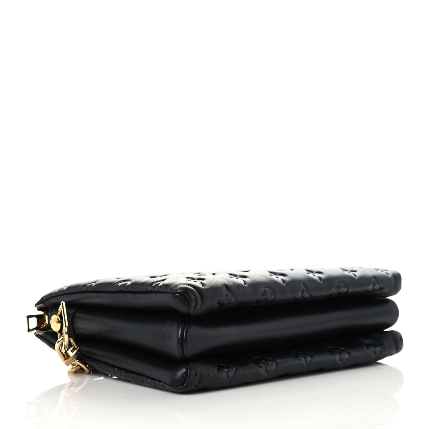 Lambskin Embossed Monogram Coussin PM Black