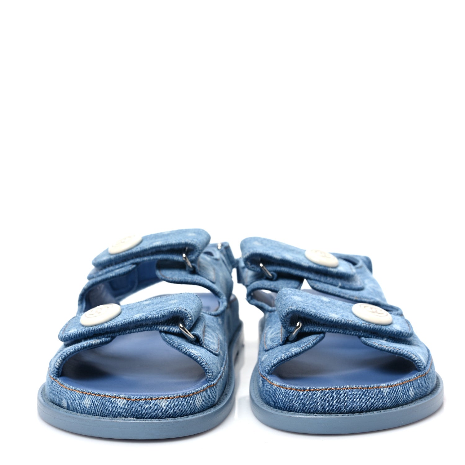 Chanel Denim CC Dad Sandals 39 Light Blue 2 of 9