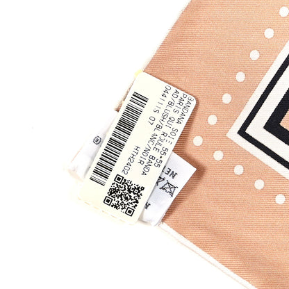 Hermes Silk Paris Qui Roule Bandana Scarf 55 Blush White Black 4 of 4