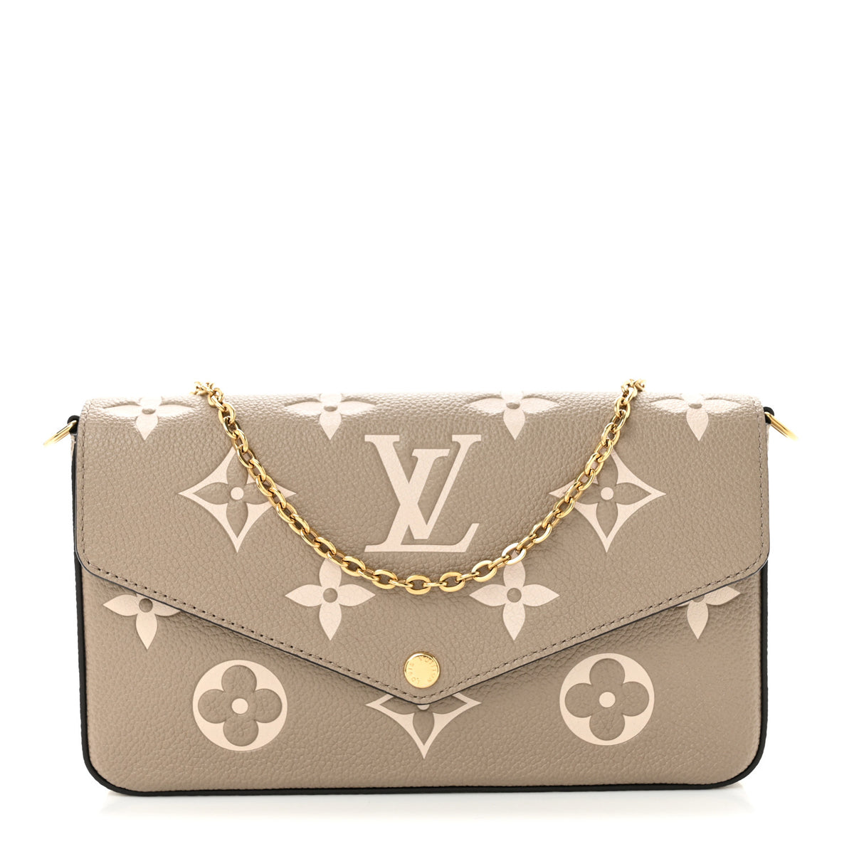 Louis Vuitton Empreinte Monogram Giant Felicie Pochette Tourterelle Creme 1 of 10