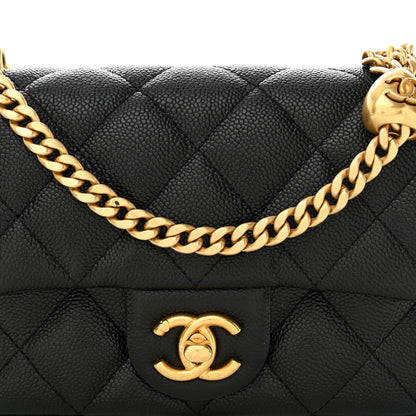 Chanel Caviar Quilted Mini Sweetheart Rectangular Flap Black 8 of 12
