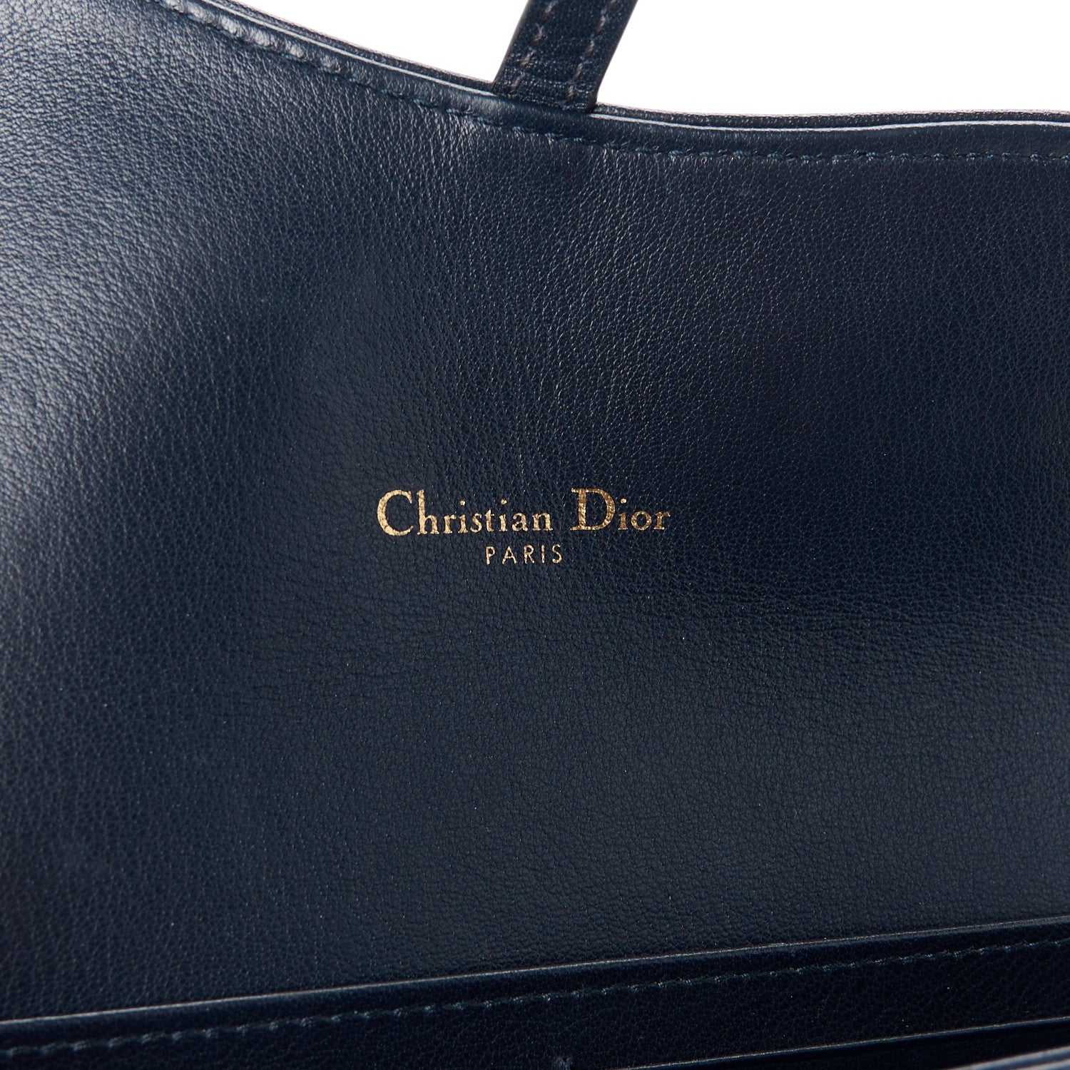 Christian Dior Oblique Saddle Chain Long Wallet Blue 7 of 15