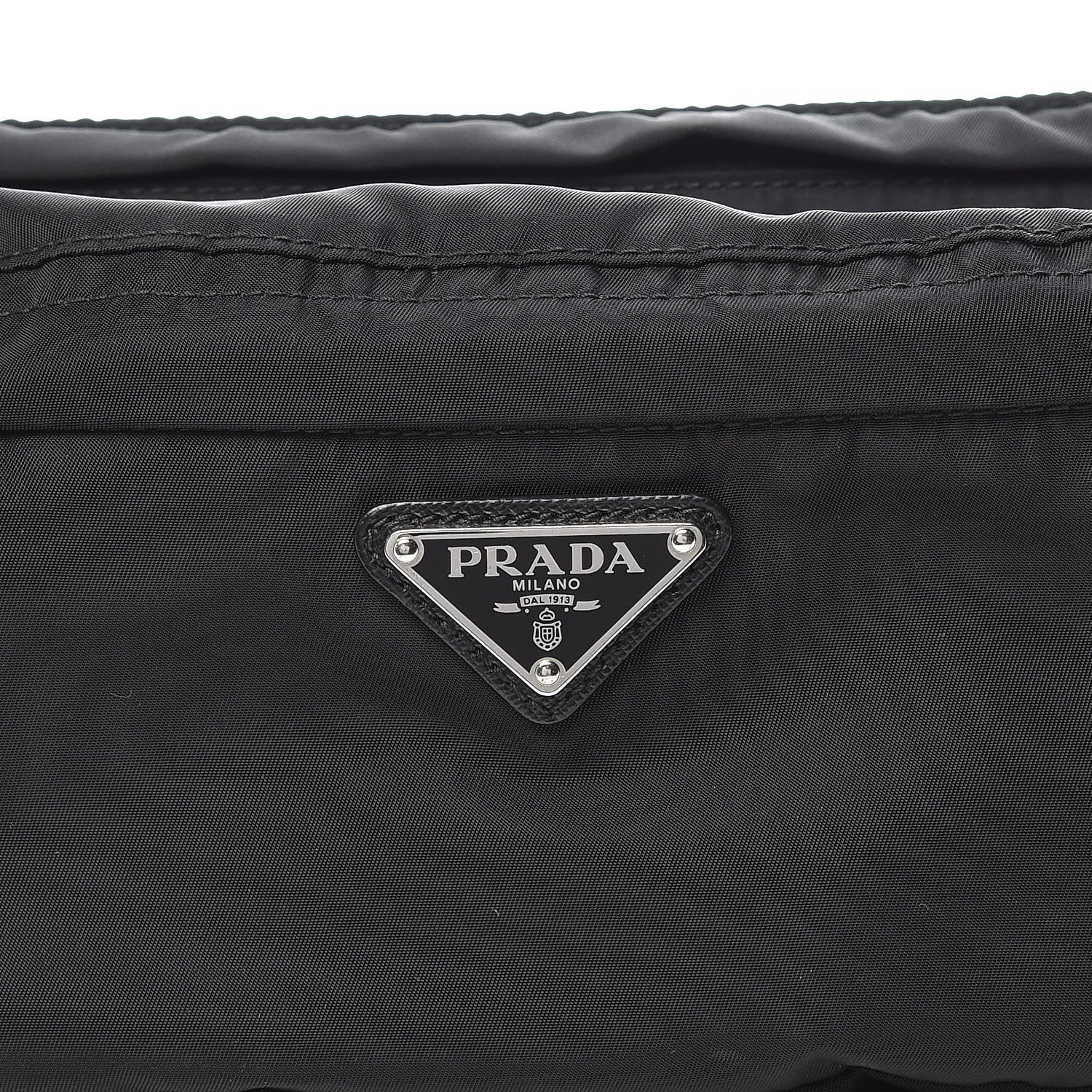 Prada Tessuto Nylon Saffiano Belt Bag Black 11 of 12