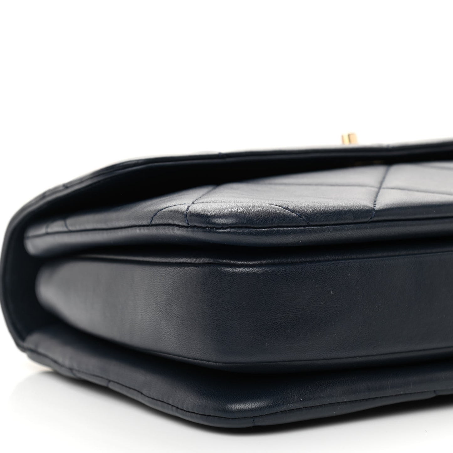 Lambskin Quilted Medium Trendy CC Flap Dual Handle Bag Navy Blue
