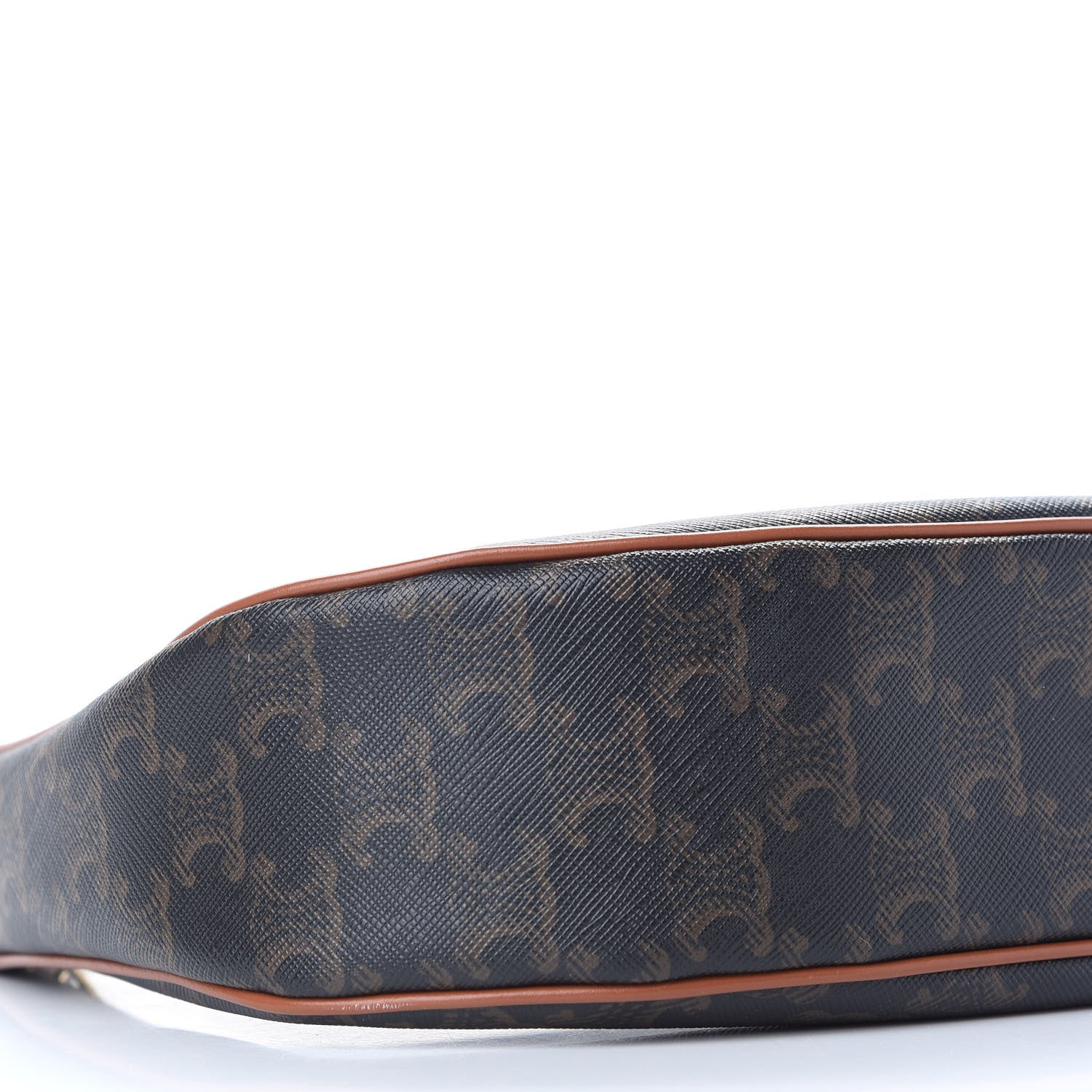 Celine Triomphe Canvas Calfskin Ava Shoulder Bag Tan 8 of 9