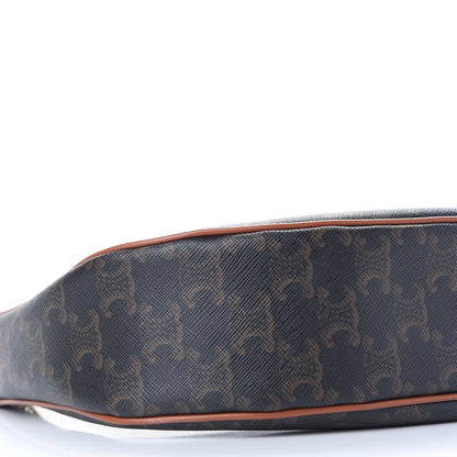 Celine Triomphe Canvas Calfskin Ava Shoulder Bag Tan 8 of 9