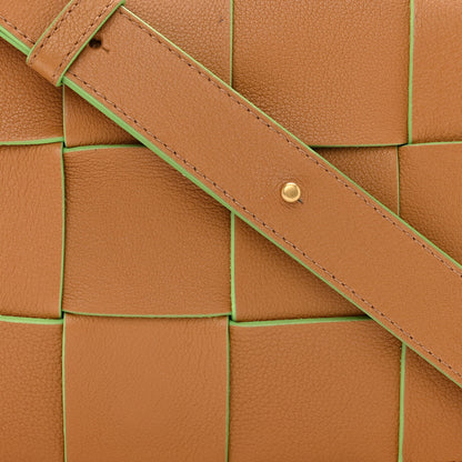 Bottega Veneta Grained Calfskin Maxi Intrecciato Cassette Crossbody Bag Caramel Pistachio 9 of 11