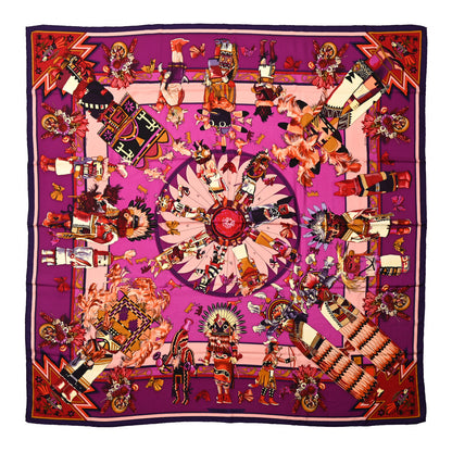 Hermes Cashmere Silk Kachinas Shawl 140 1 of 6