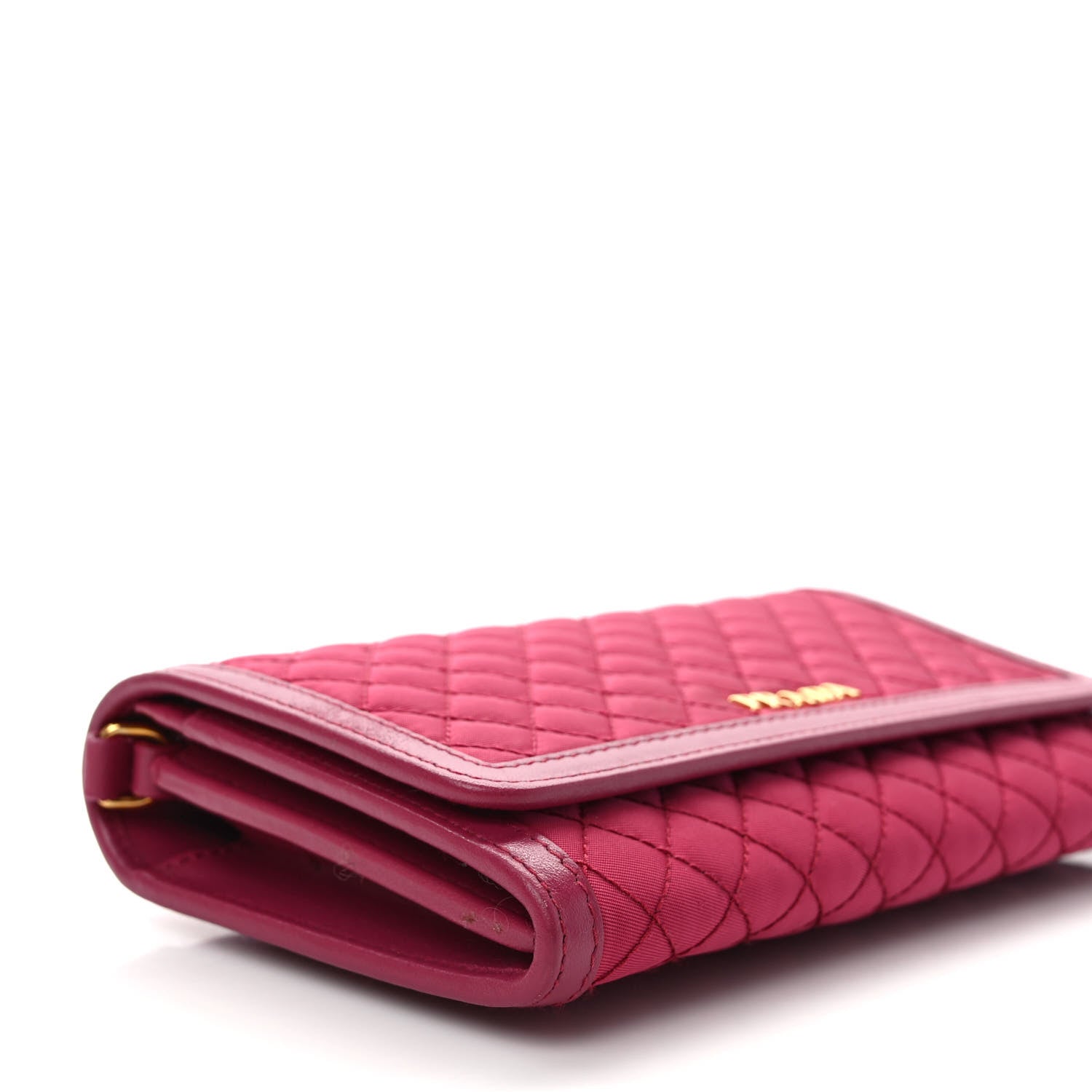 Prada Tessuto Quilted Mini Crossbody Wallet Ibisco 7 of 8