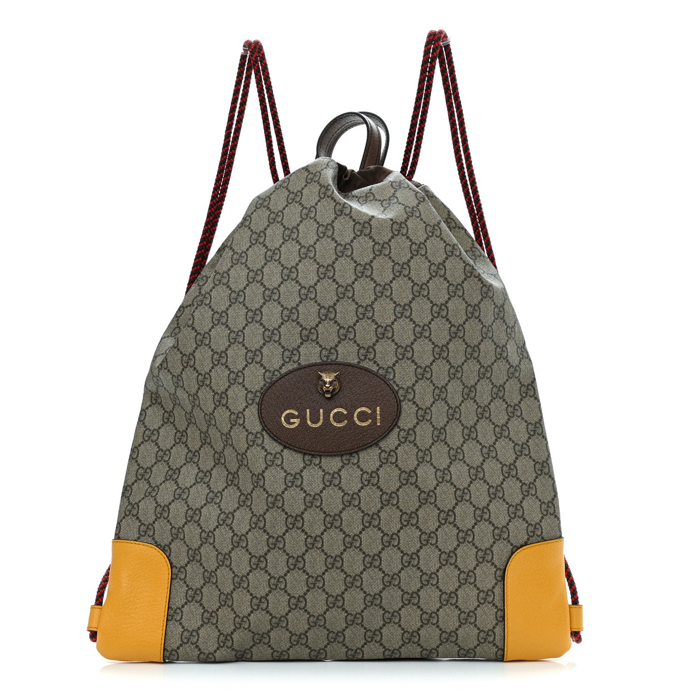 GG Supreme Monogram Neo Vintage Drawstring Backpack Beige New Acero Crop