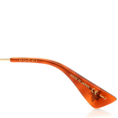 Gucci Metal L'Aveugle Par Amour Round Frame Sunglasses GG0113S Black 5 of 7