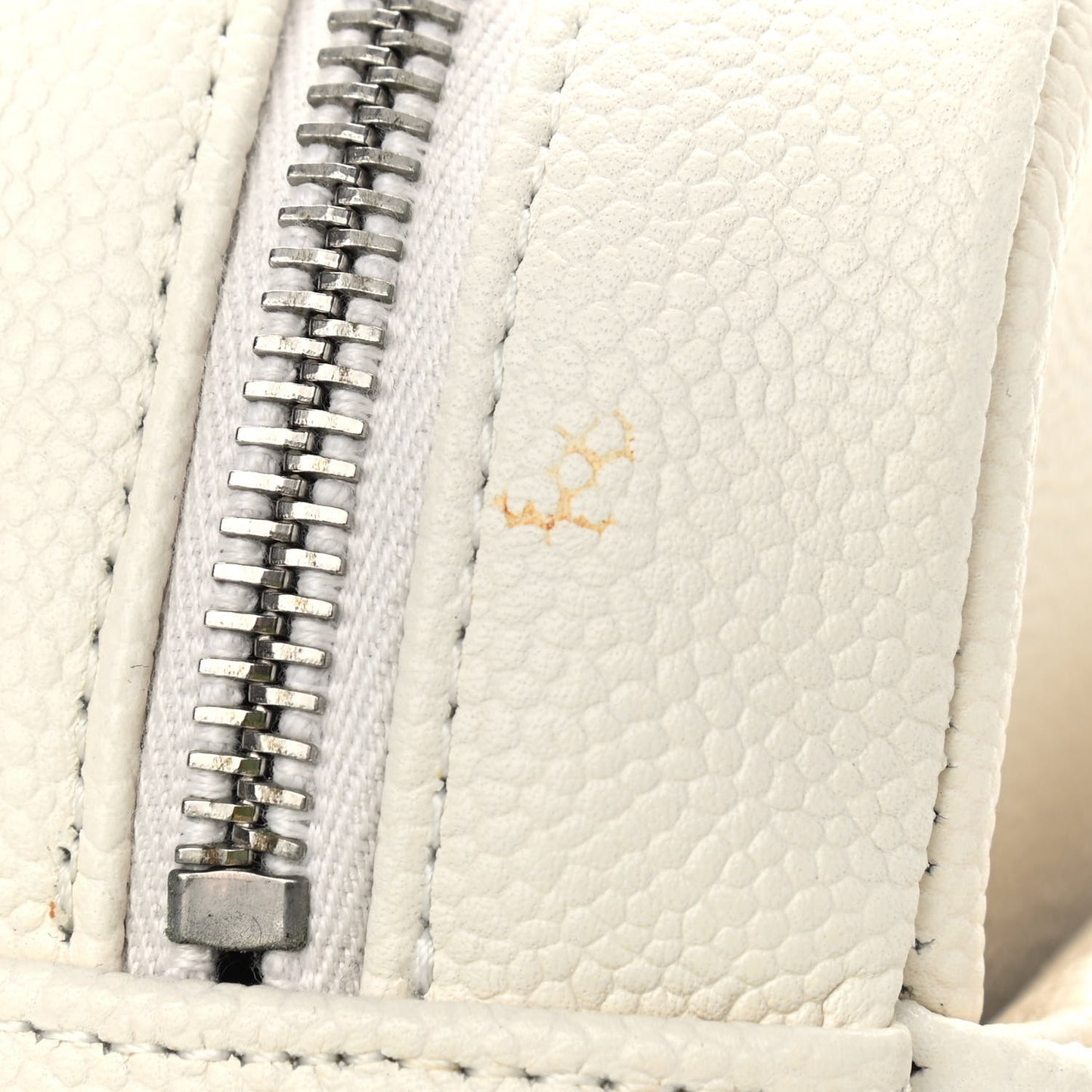 Caviar Quilted Jumbo Easy Flap Dark White