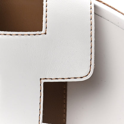 Hermes Calfskin Oasis Sandals 39.5 White 13 of 14