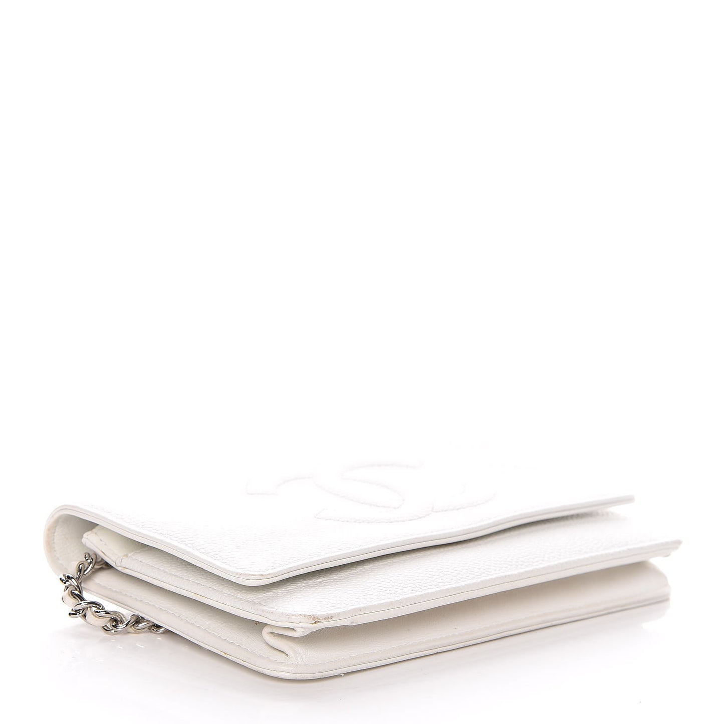 Caviar Timeless CC Wallet on Chain WOC White
