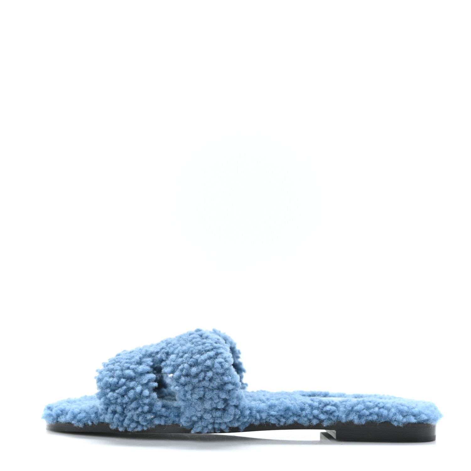 Hermes Woolskin Oran Sandals 39 Bleu 1 of 8