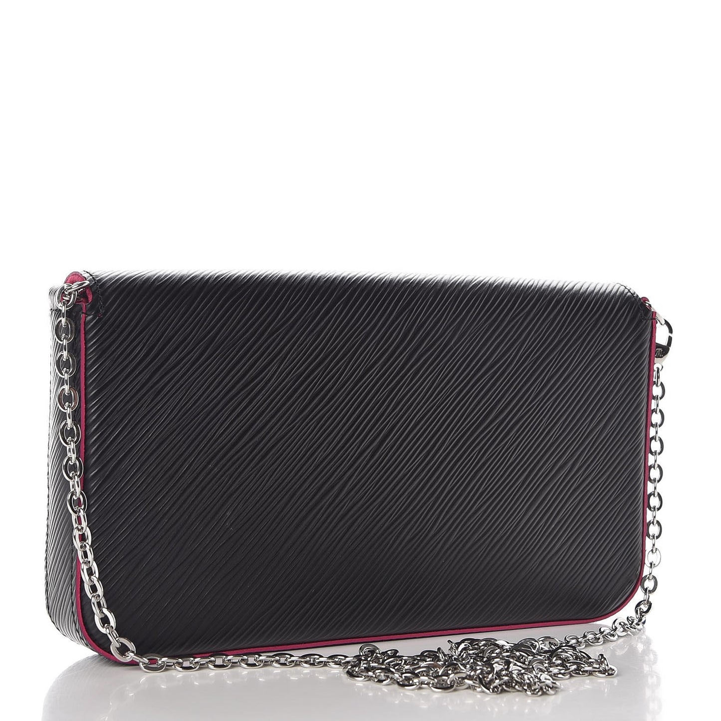 Epi Pochette Felicie Black Hot Pink