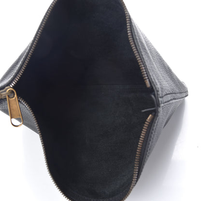 Gucci Pebbled Calfskin Medium Logo Portfolio Clutch Black 5 of 8