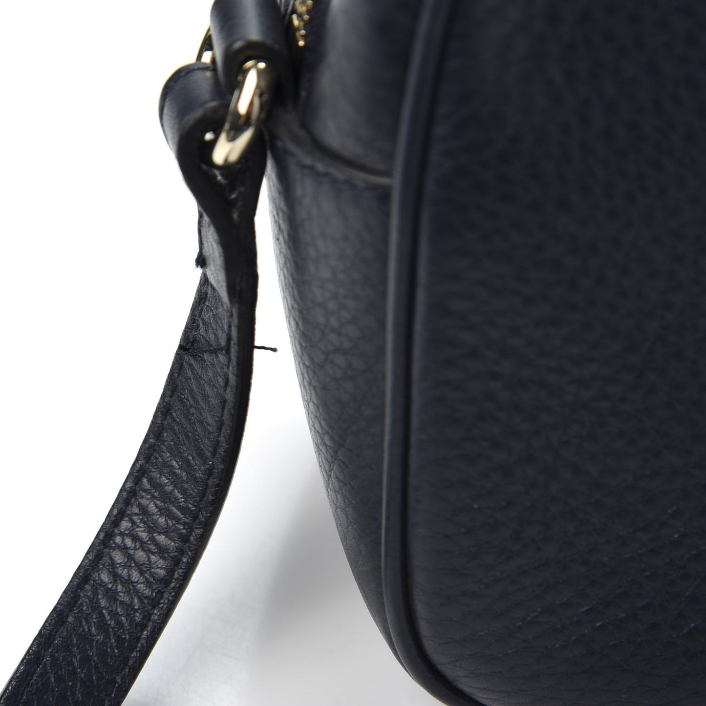 Pebbled Calfskin Small Soho Disco Bag Blue