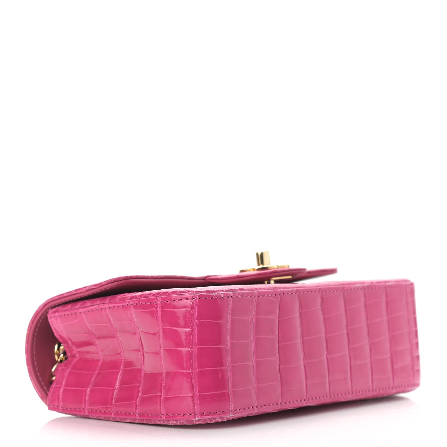 Chanel Shiny Alligator Mini Flap Pink 4 of 13