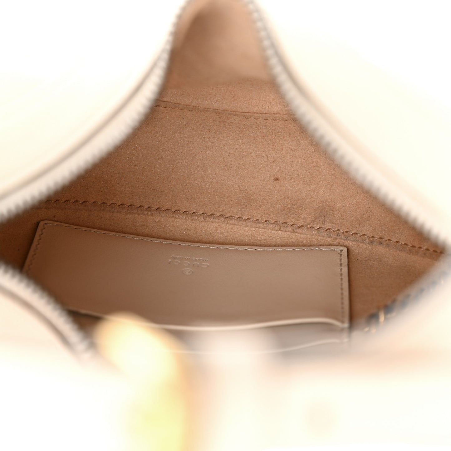 Calfskin Matelasse Chevron Mini GG Marmont Half Moon Hobo Mystic White