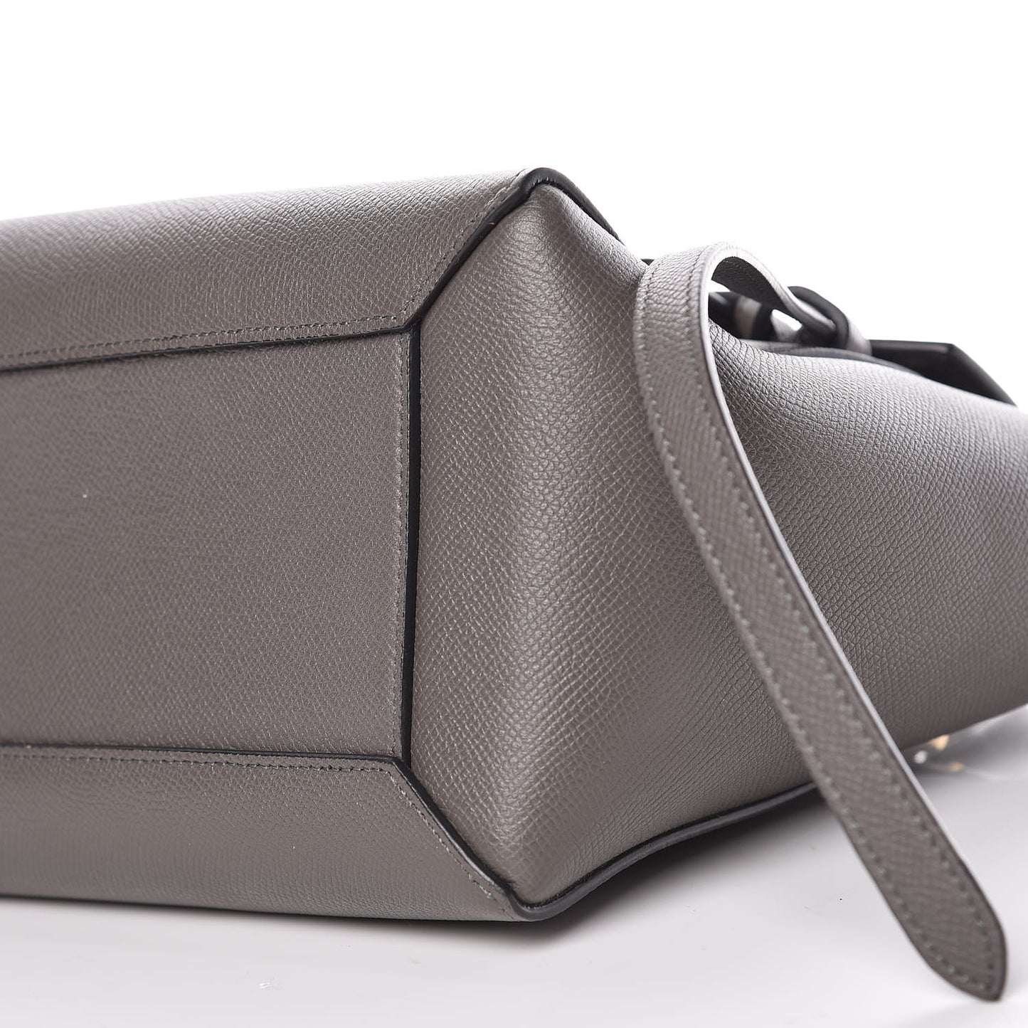 Baby Grained Calfskin Micro Belt Bag Grey