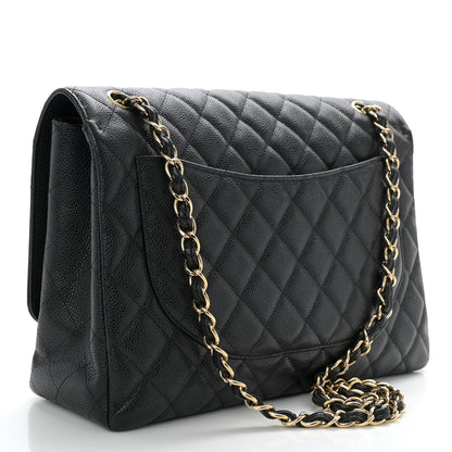 Chanel Caviar Quilted Maxi Single Flap Black 3 of 11