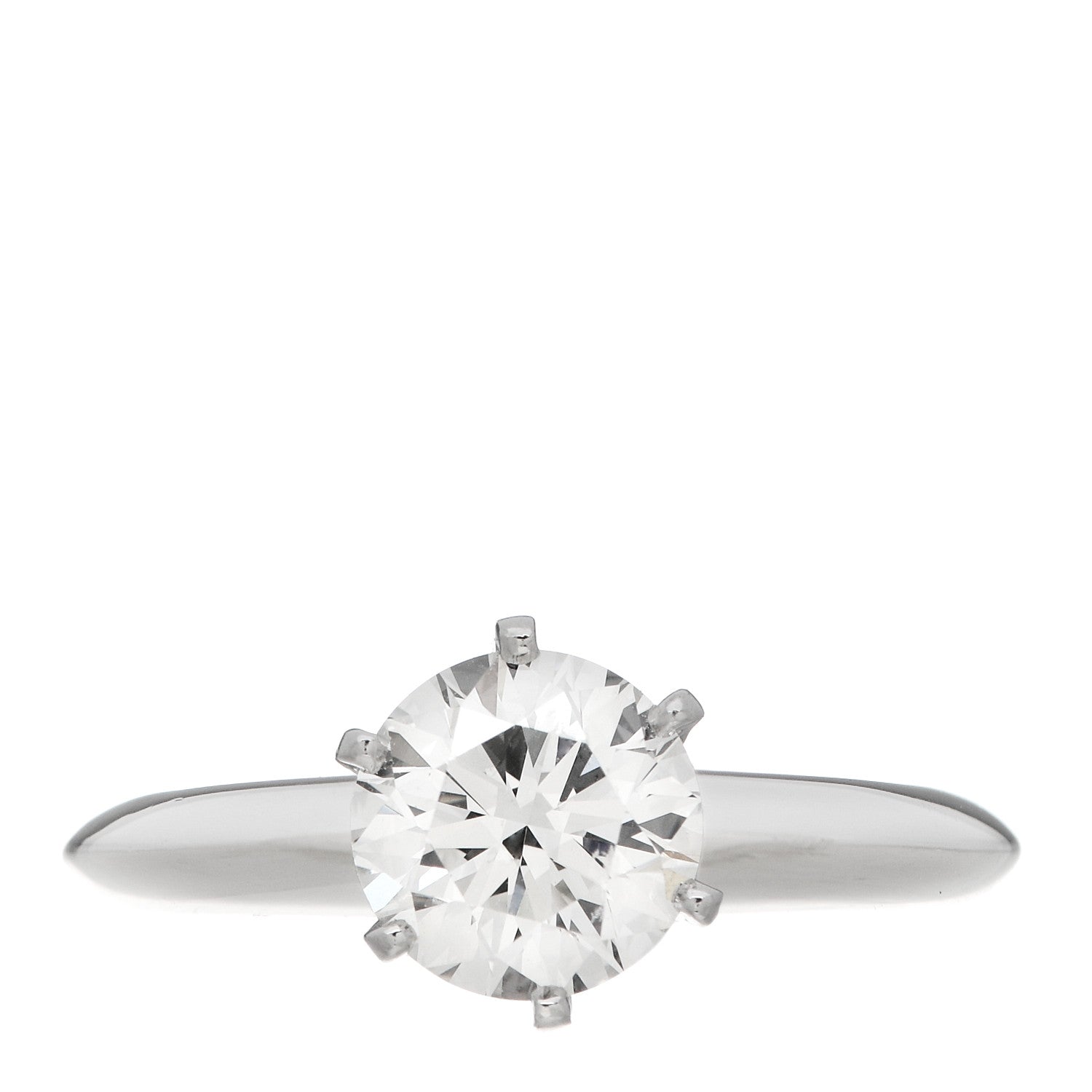 Tiffany Platinum Diamond 1.37ct Solitaire Engagement Ring 52 6 1 of 8
