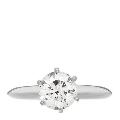 Tiffany Platinum Diamond 1.37ct Solitaire Engagement Ring 52 6 1 of 8