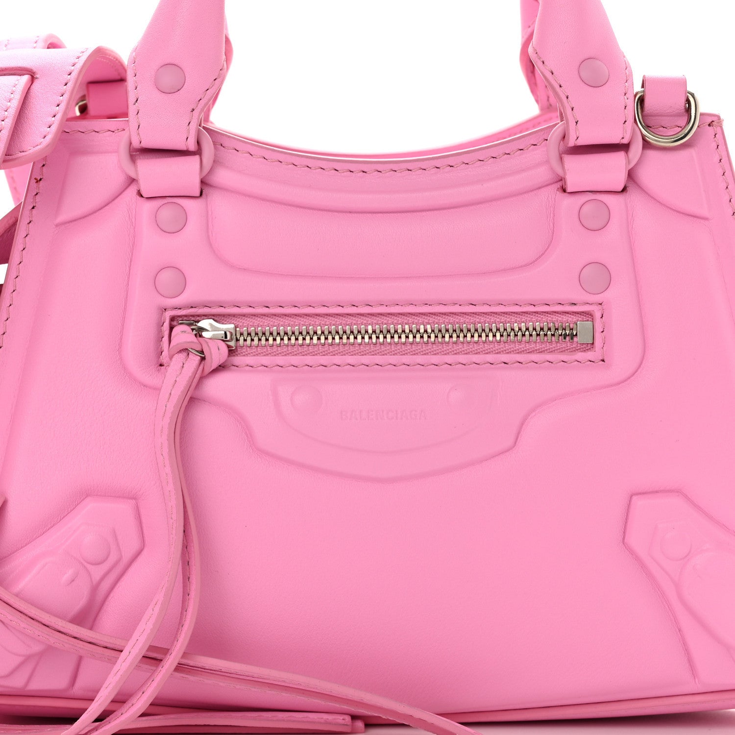 Balenciaga Cake Calfskin Tonal Hardware Mini Neo Classic City Rose 11 of 11