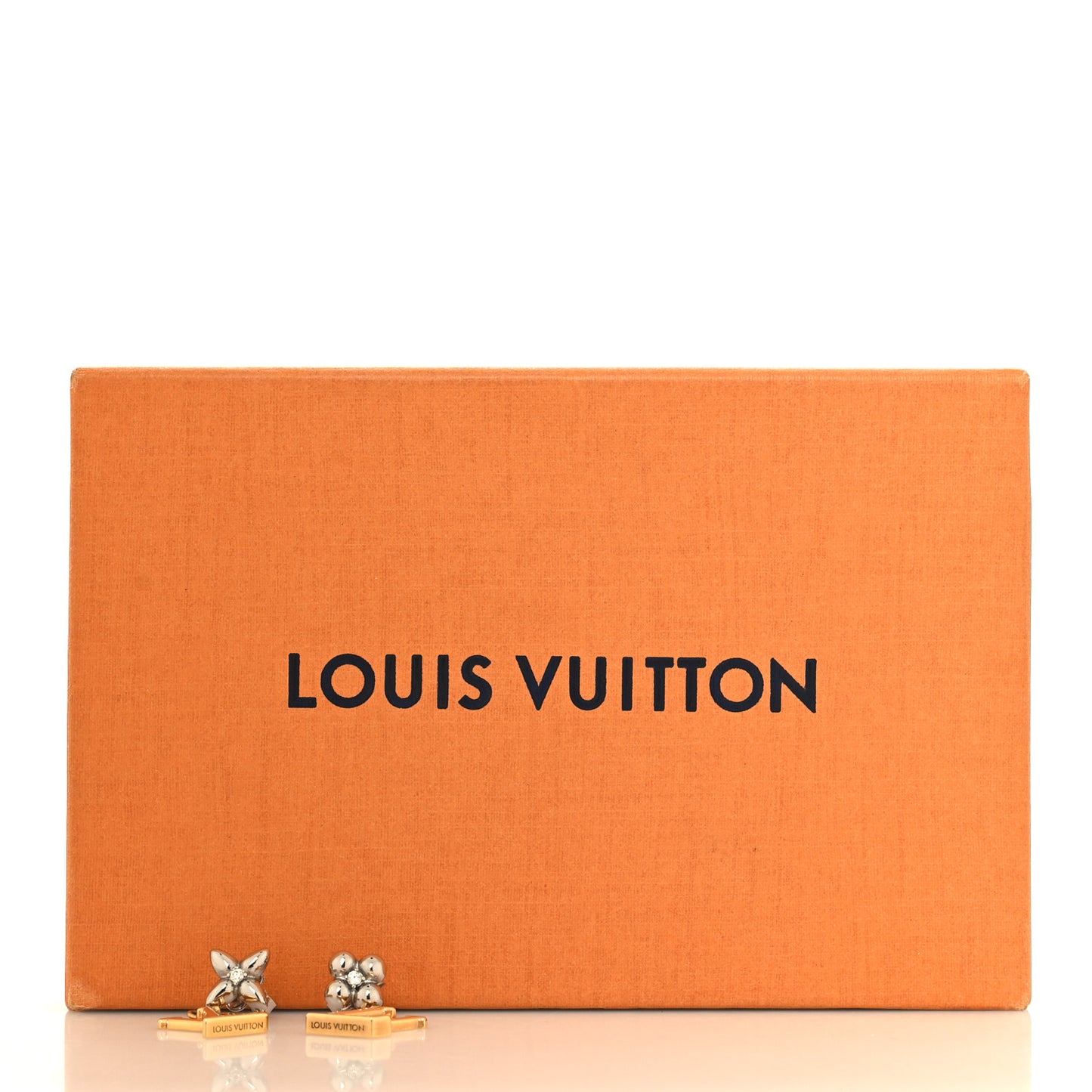 Metal Crystal LV Iconic Flower Earrings Gold Silver