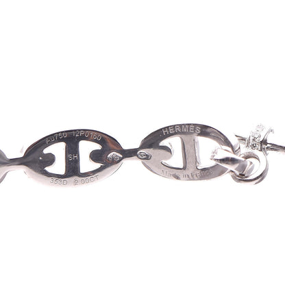 Hermes 18K White Gold Diamond PM Chaine d'Ancre Enchainee Bracelet SH 5 of 7