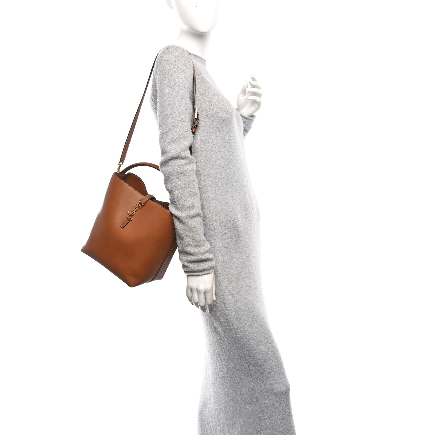 Saint Laurent Vegetable Le 37 Bucket Bag Brick 2 of 14