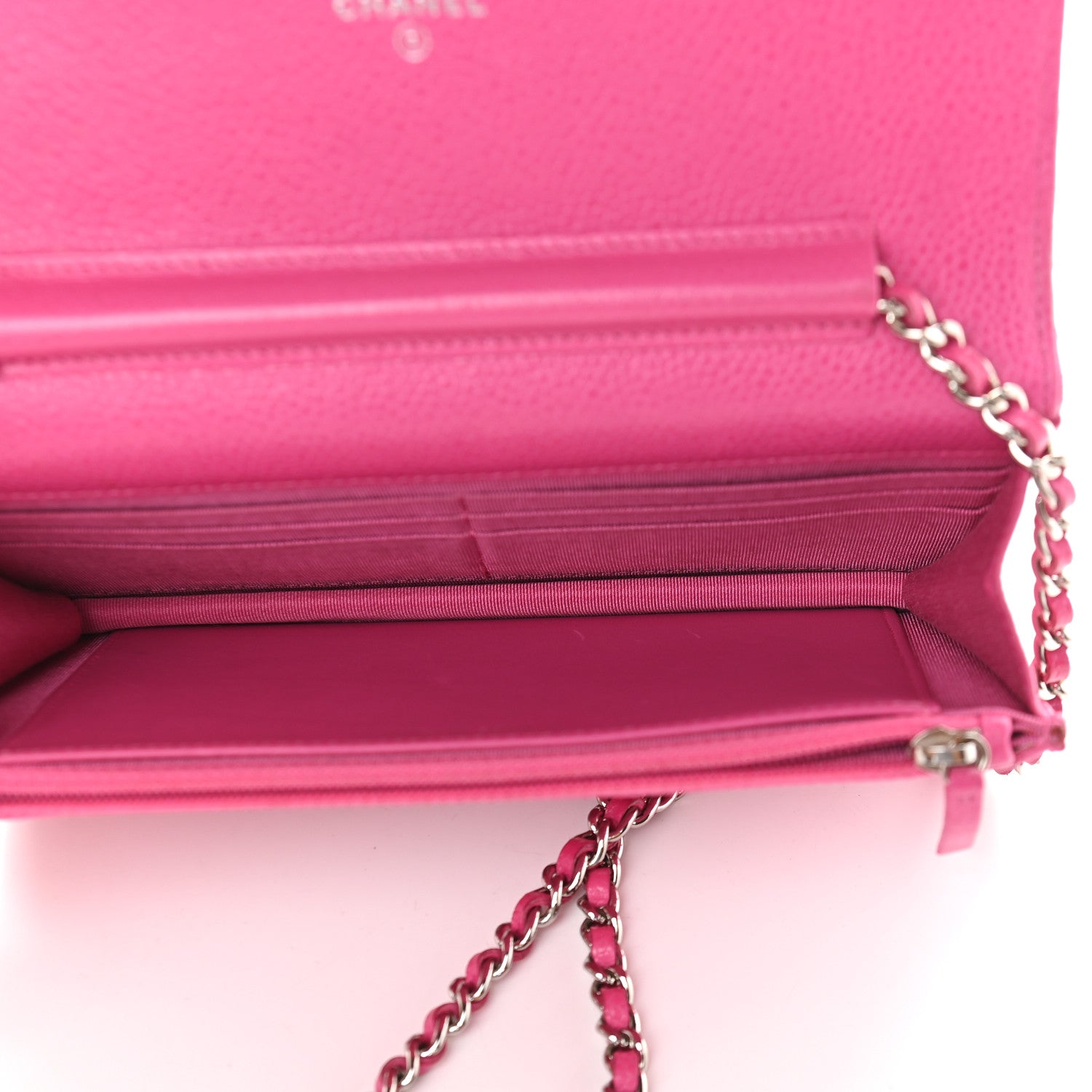 Chanel Caviar Quilted Wallet on Chain WOC Pink 5 of 10
