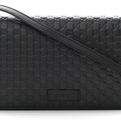 Gucci Microguccissima Crossbody Wallet Black 7 of 10