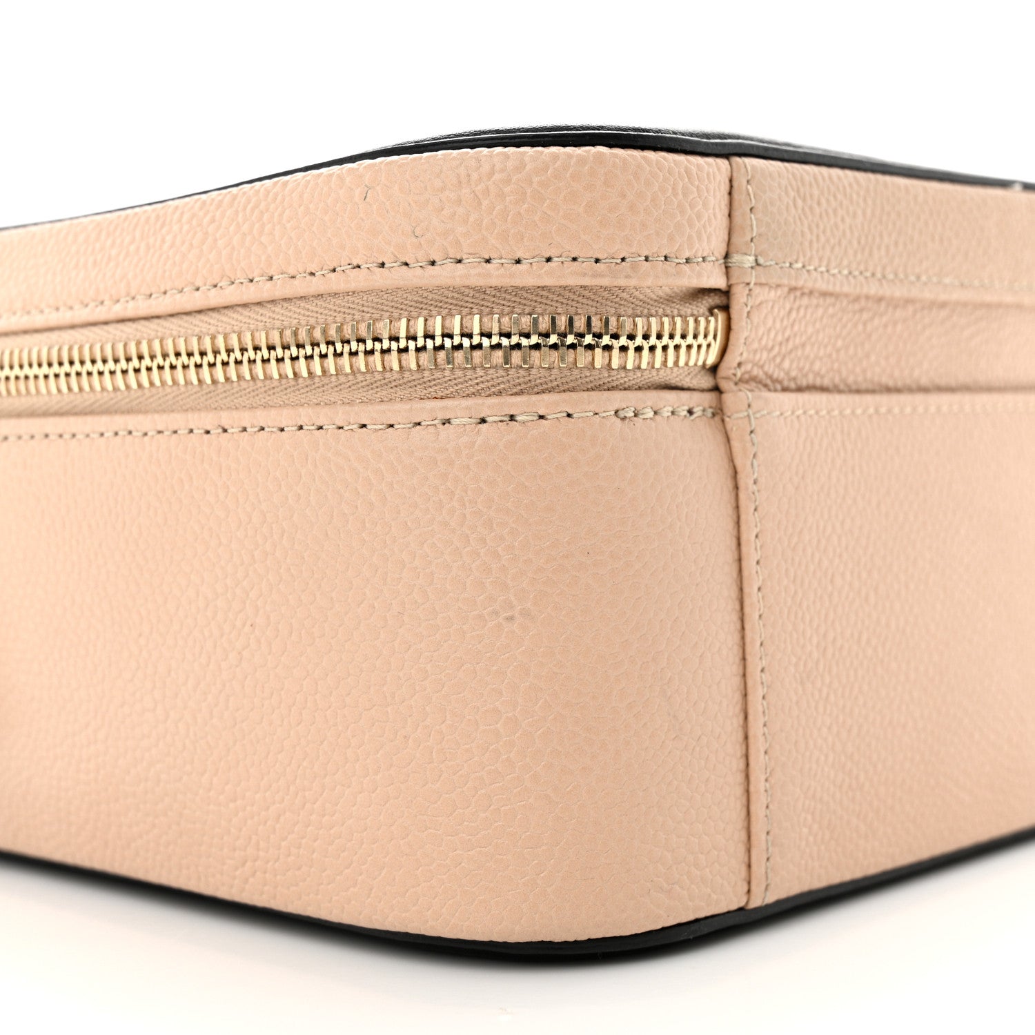 Chanel Caviar Quilted Large CC Filigree Vanity Case Beige Black 10 of 12