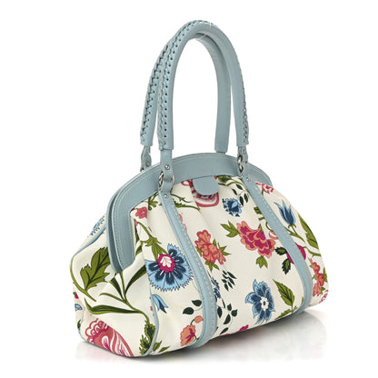 Christian Dior Canvas Floral Frame Satchel 3 of 16