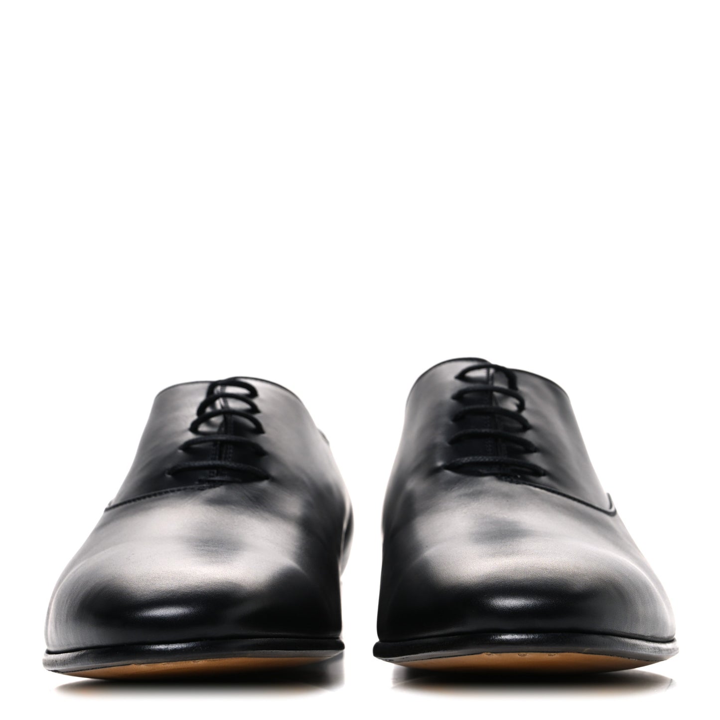 New Waxed Calfskin Mens Oxfords 11 Black