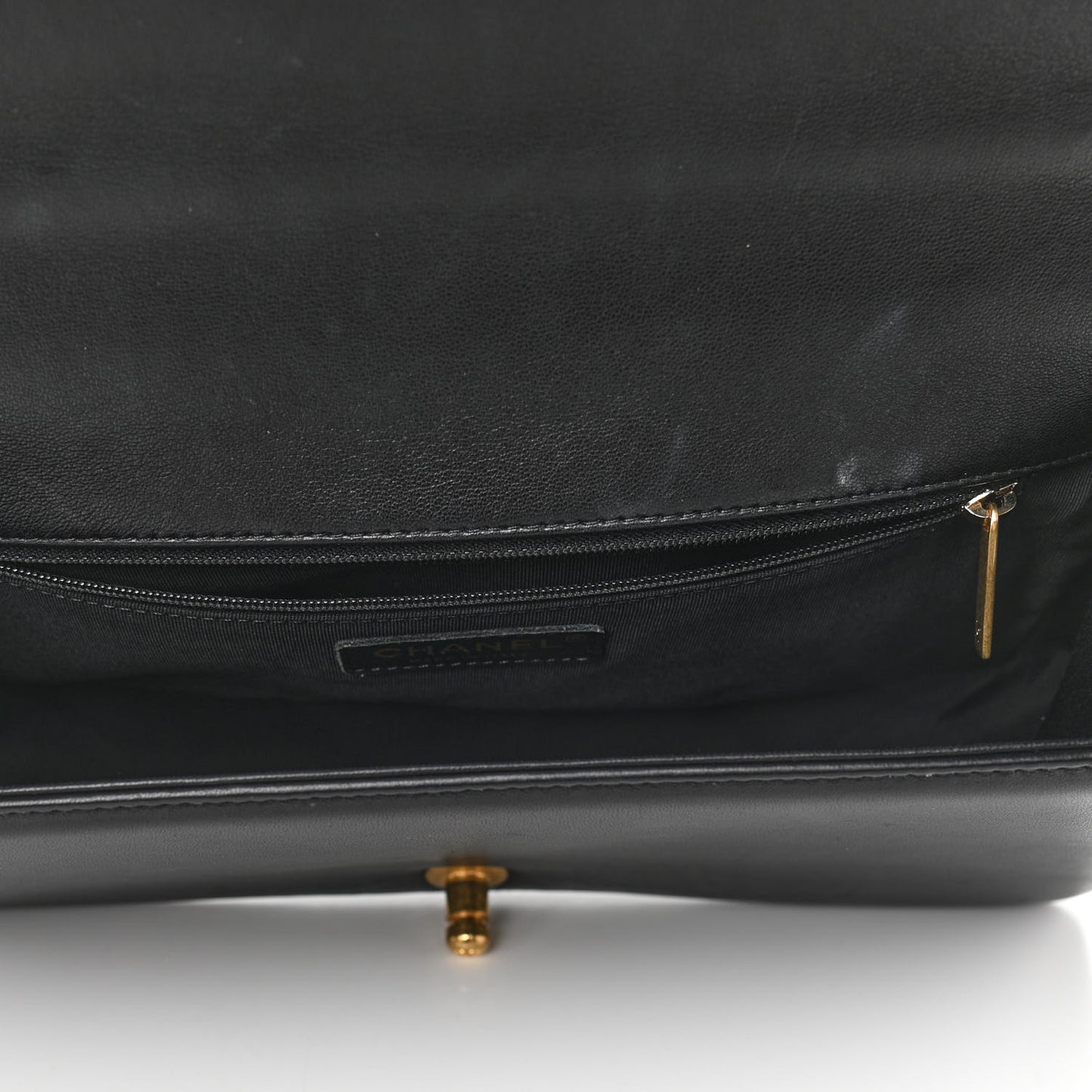 Lambskin Quilted New Medium Boy Flap Black