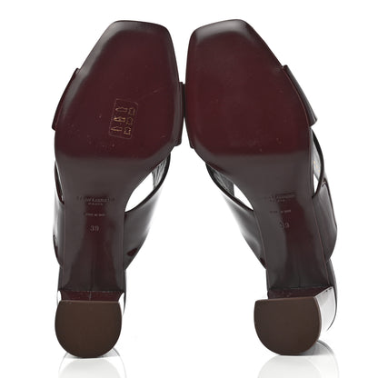 Saint Laurent Patent LouLou 95 Mule Sandals 39 Barolo 5 of 9