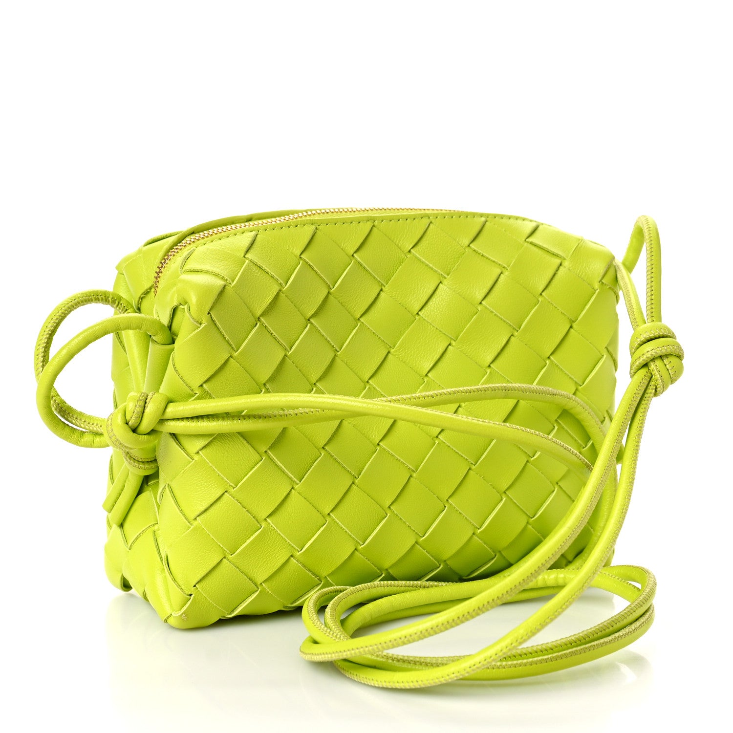 Bottega Veneta Nappa Intrecciato Mini Loop Camera Bag Acid Kiwi 3 of 8