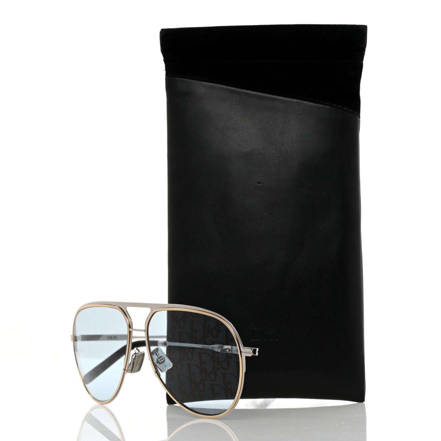 Oblique DiorEssential A2U Aviator Sunglasses Blue Silver