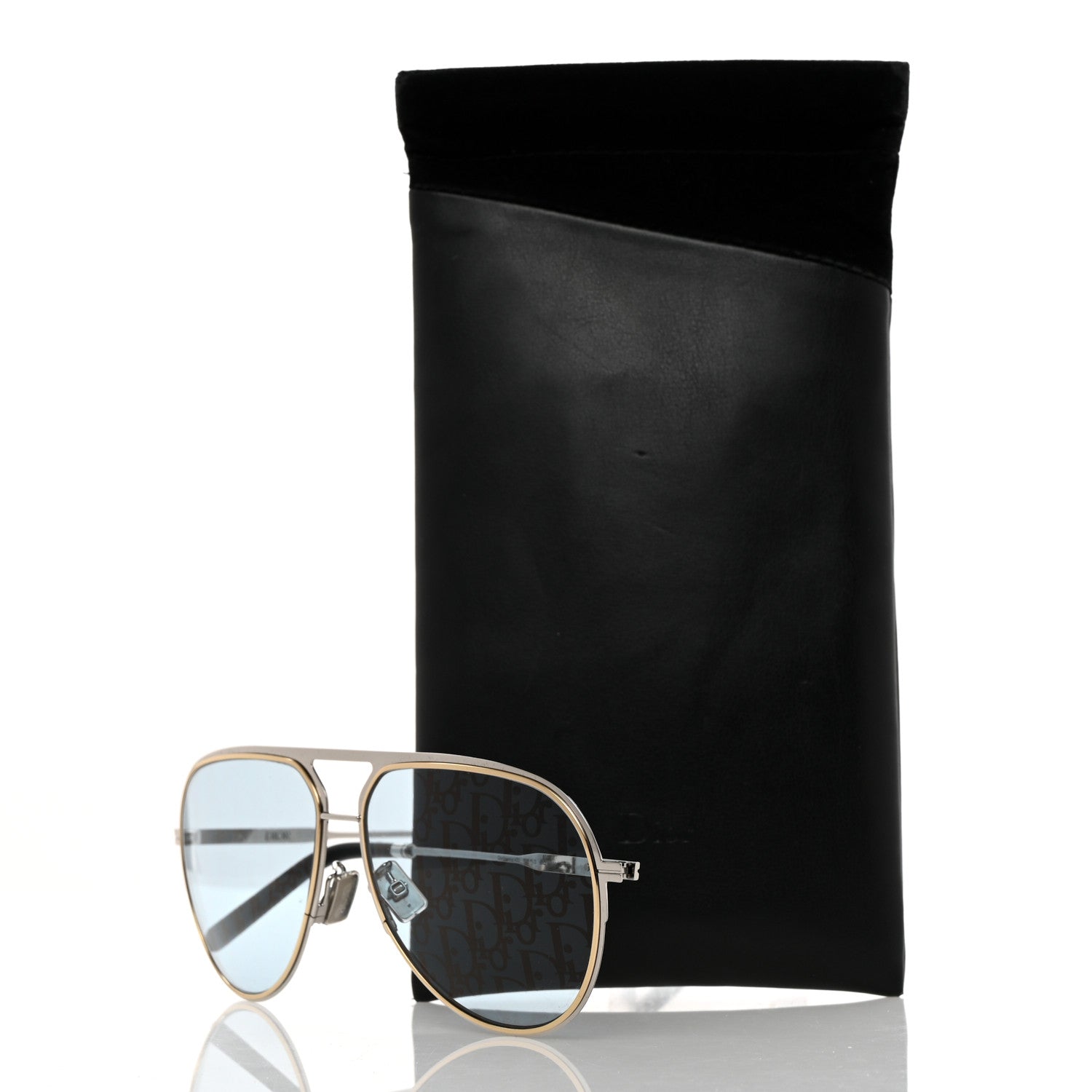 Christian Dior Oblique DiorEssential A2U Aviator Sunglasses Blue Silver 9 of 9