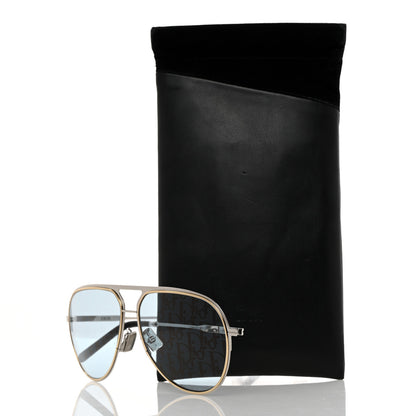 Christian Dior Oblique DiorEssential A2U Aviator Sunglasses Blue Silver 9 of 9