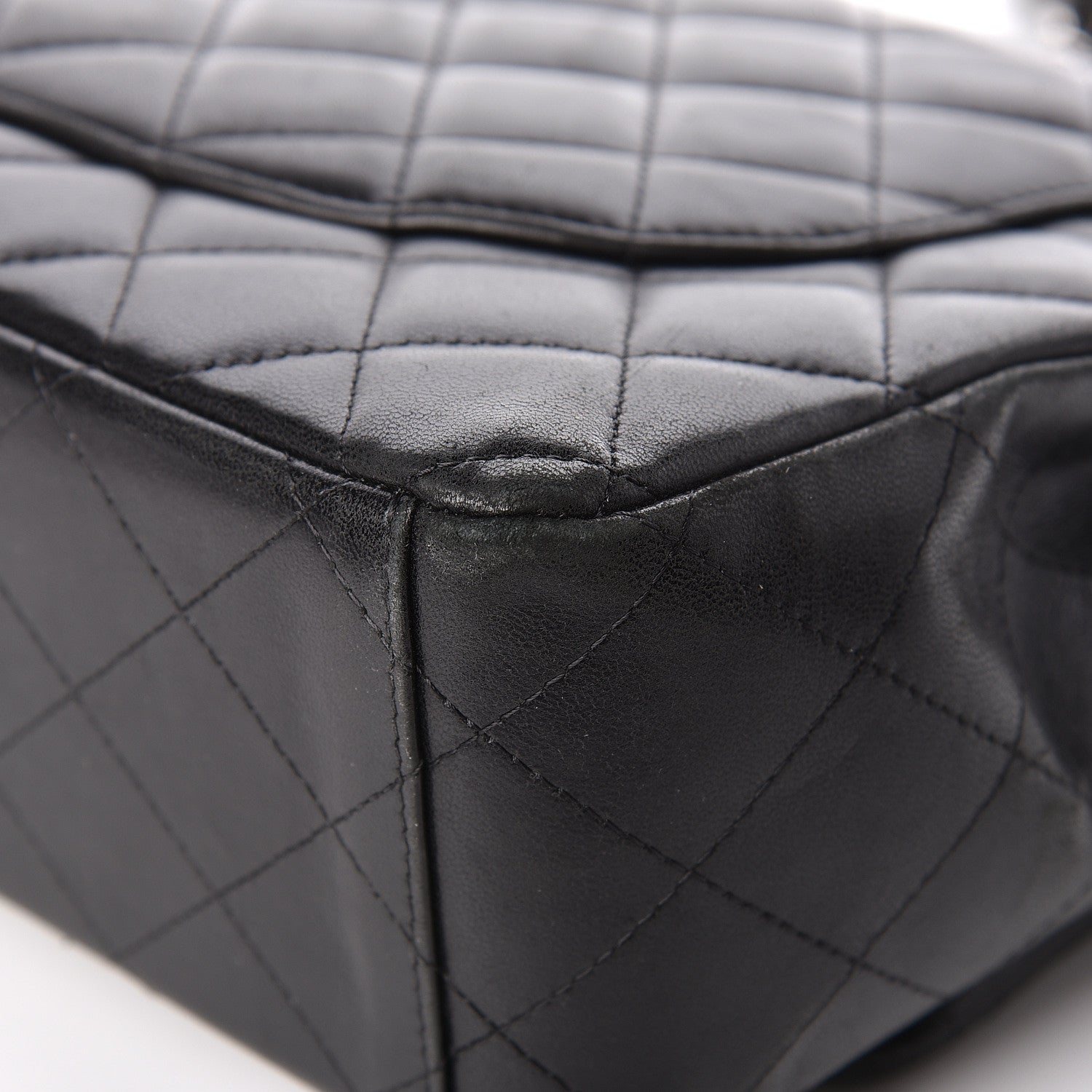 Chanel Lambskin Quilted Maxi Double Flap Black 14 of 15
