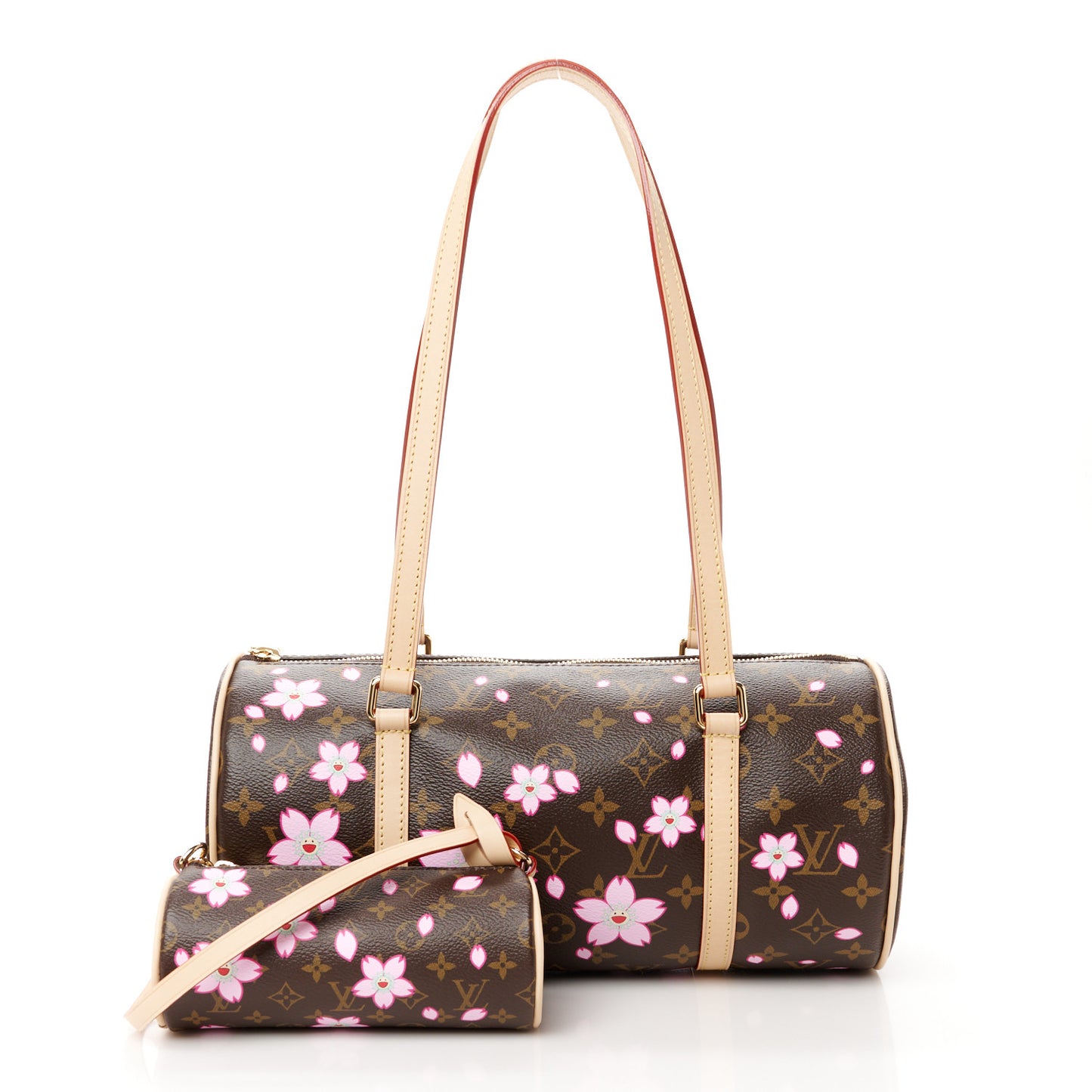 LV X TM Monogram Cherry Blossom Papillon Sakura Brown